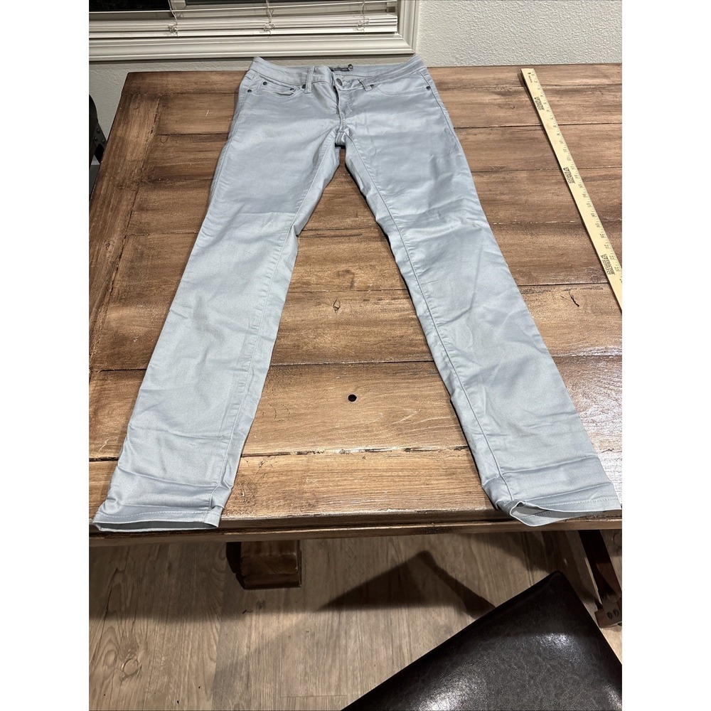 Prana High Rise Jeans in Light Gray Blue 6/28